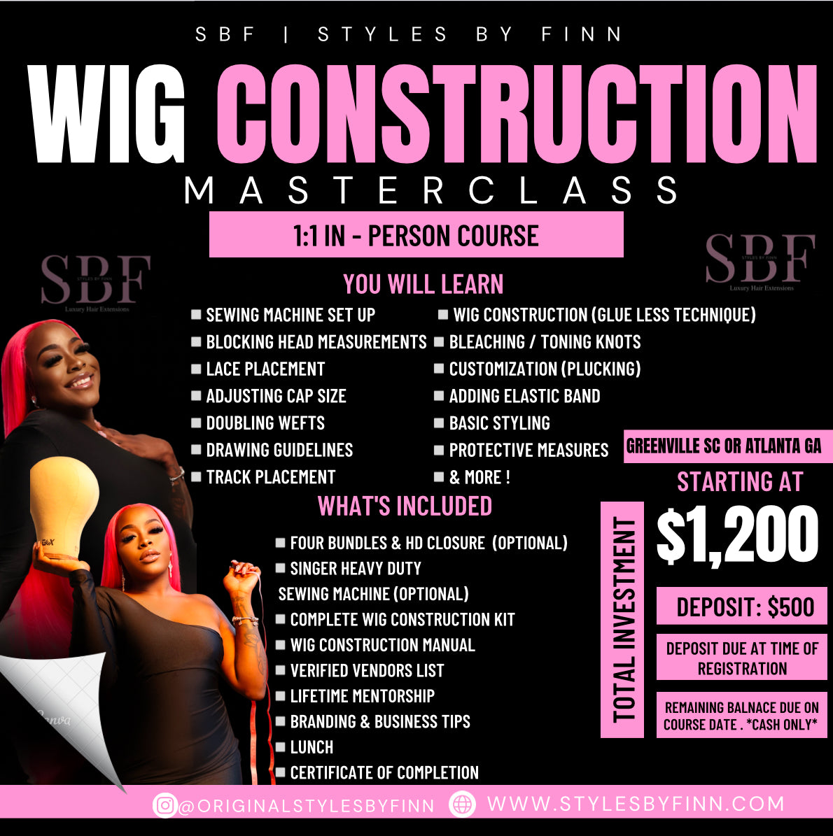 Wig Construction Masterclass (In-Person)